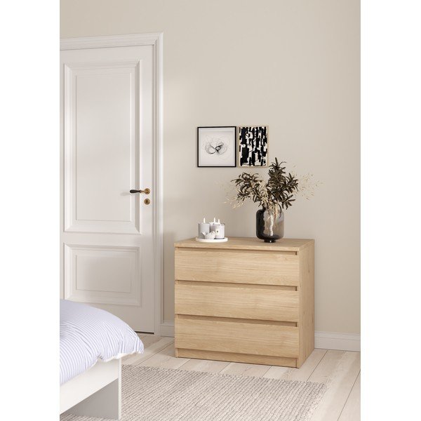Komoda v dekore duba v prírodnej farbe 77x70x50 cm Naia – Tvilum-image-1