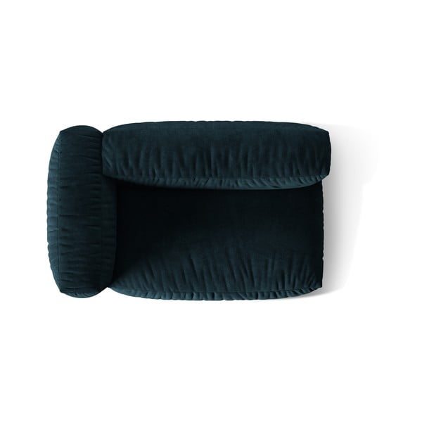 Tmavomodrý zamatový modul pohovky (ľavý roh) Martina – Micadoni -image-3