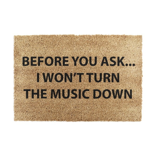 Rohožka z kokosového vlákna 40x60 cm Loud Music – Artsy Doormats