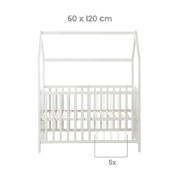 Biela postieľka 60x120 cm – Roba-image-3