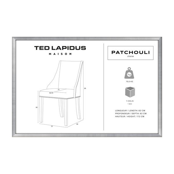 Mentolovozelená stolička s čiernymi nohami Ted Lapidus Maison Patchouli-image-4