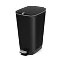 Matne čierny pedálový plastový odpadkový kôš 45 l Chic Bin – KIS