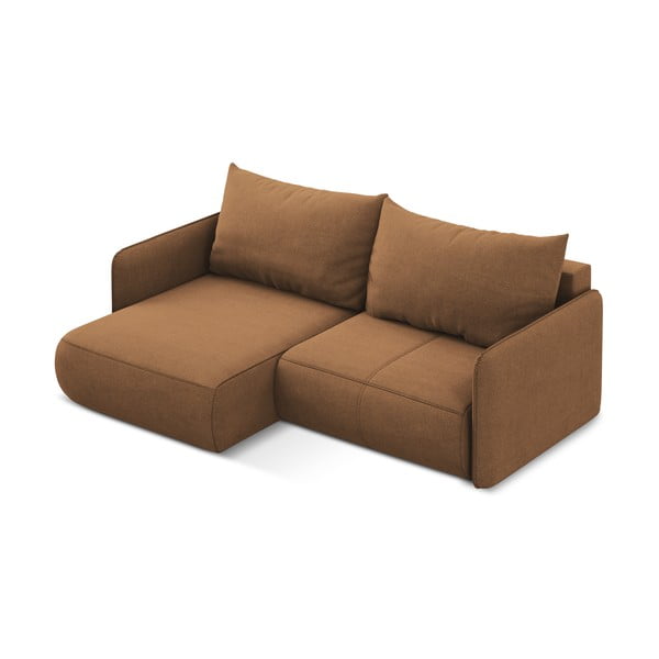 Oranžová rozkladacia/s úložným priestorom rohová pohovka (ľavý roh) Nanea – Makamii-image-4