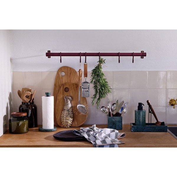 Vínovočervený nerezový nástenný vešiak 70 cm Hang-It – Mette Ditmer Denmark-image-4