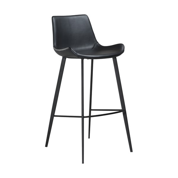 Čierna barová stolička z imitácie kože DAN–FORM Denmark Hype, výška 103 cm