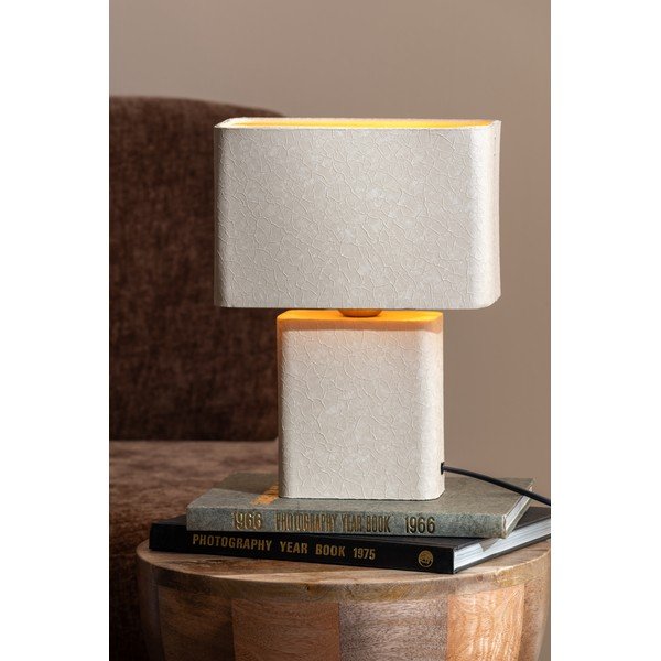 Béžová kovová stolová lampa (výška  33 cm) Boaz Recto – Leitmotiv-image-1