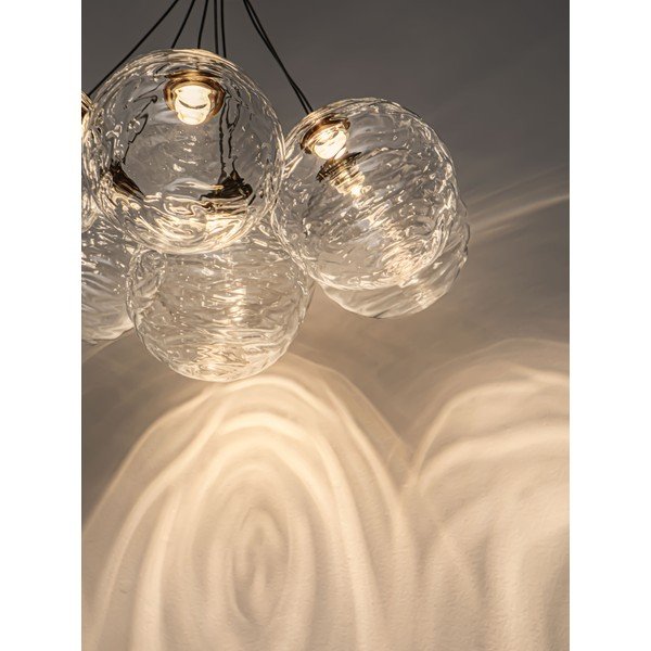 Sklenené LED závesné svietidlo so stmievačom v mosadznej farbe ø 42 cm Blazik – Nova Luce-image-1