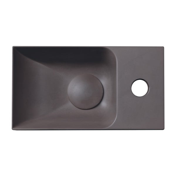 Tmavohnedé betónové umývadlo 31x17 cm Piccolino – Sapho-image-4