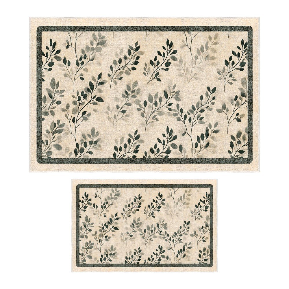 Béžové kúpeľňové predložky v súprave 2 ks 60x100 cm – Foutastic