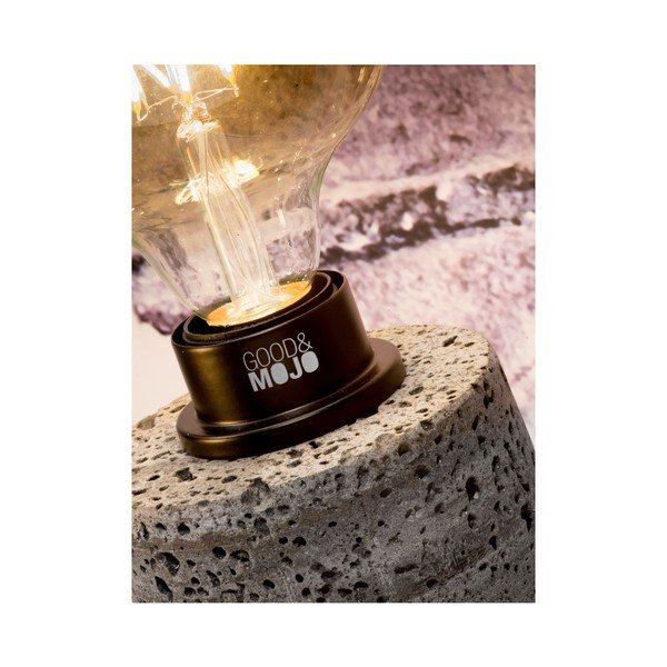Sivá stolová lampa z lávového kameňa Good&Mojo Galapagos, výška 20 cm-image-4