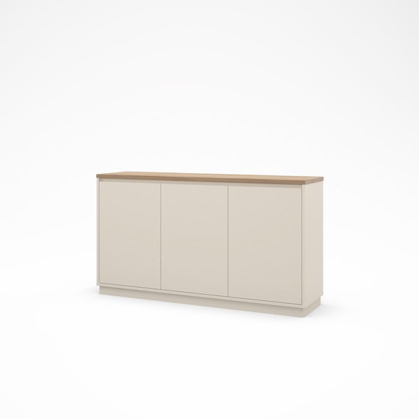 Béžová komoda v dekore duba 152x84x40 cm Loreta – Marckeric-image-3