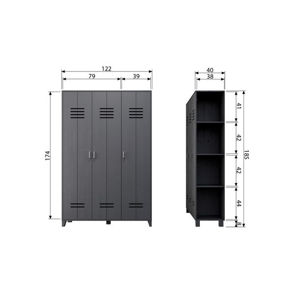 Tmavosivá skriňa vtwonen Locker-image-2