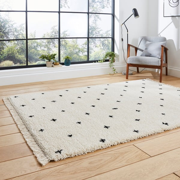 Bielo-čierny koberec Think Rugs Boho Dots, 120 x 170 cm-image-2