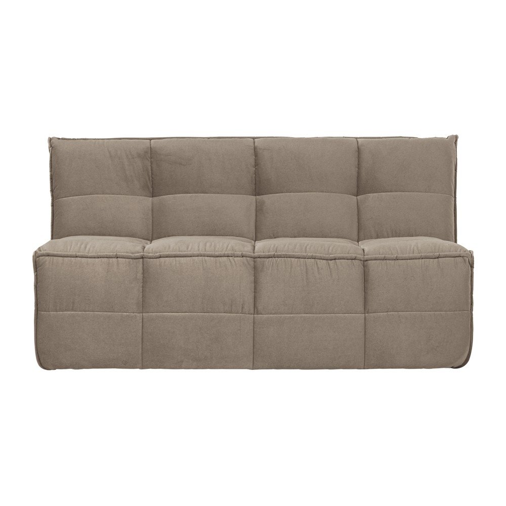 Taupe zamatová polstrovaná lavica Cluster – vtwonen