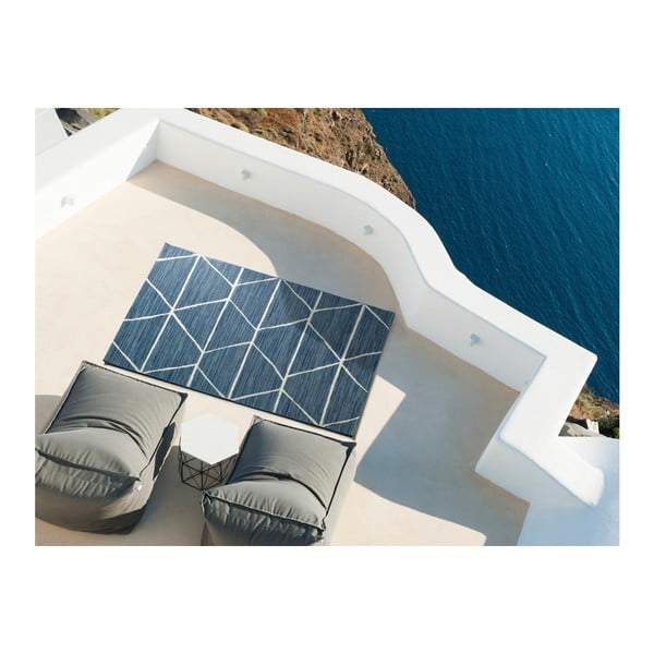 Modrý vonkajší koberec Universal Elba Geo, 60 x 110 cm-image-2