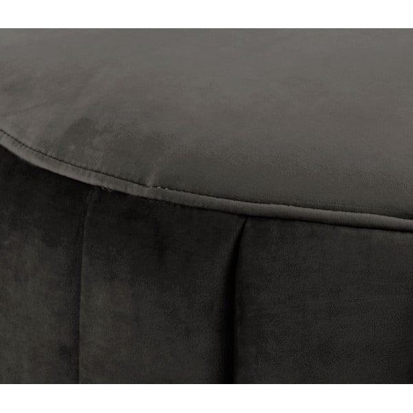Sivohnedý zamatový puf Actona Doria, ⌀ 60 cm-image-1