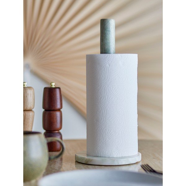 Svetlozelený mramorový stojan na papierové utierky ø 15 cm Emy – Bloomingville-image-1