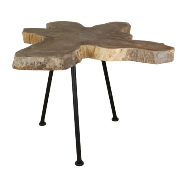 Odkladací stolík z teakového dreva HSM Collection Tribe, 40 x 40 cm