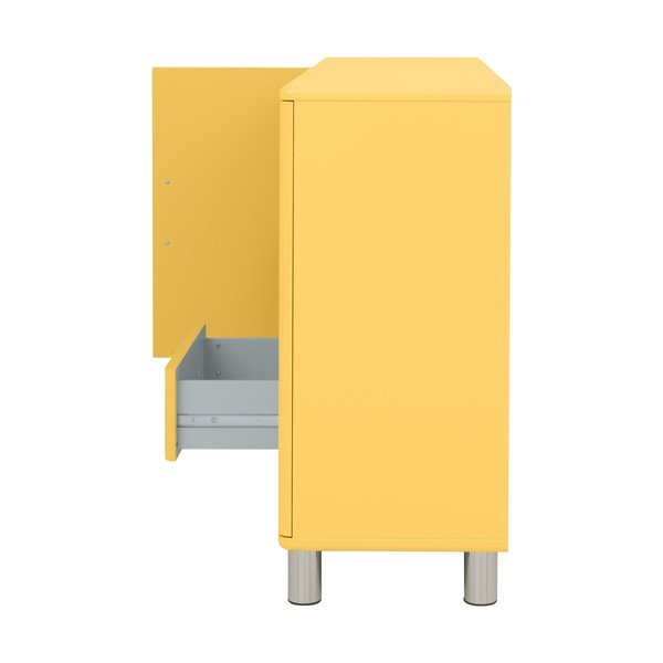 Žltá nízka komoda 146x92 cm Malibu - Tenzo-image-3