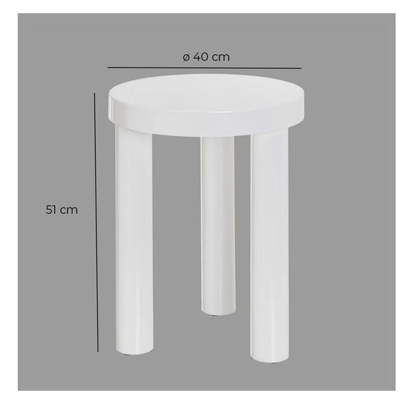 Okrúhly odkladací stolík ø 40 cm Dórica – Casa Selección-image-3