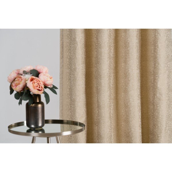 Béžový záves zo žakára 140x260 cm Marciano – Mendola Fabrics-image-3