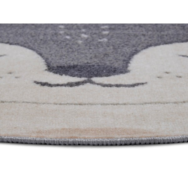 Sivý detský koberec ø 140 cm Fox – Hanse Home-image-1