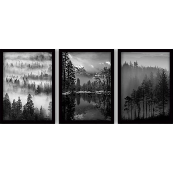 Obrazy v súprave 3 ks 35x45 cm Black &amp; White – Wallity