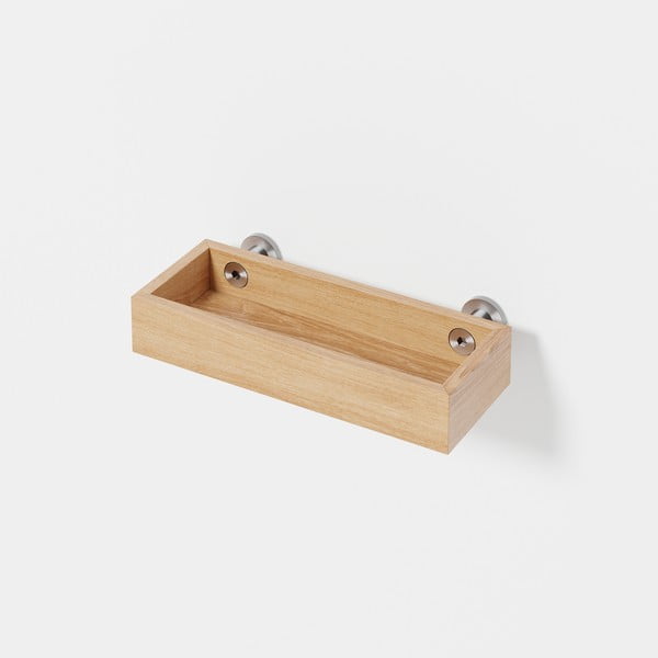 Nástenná kúpeľňová polica z dubového dreva Wireworks Yoku-image-1