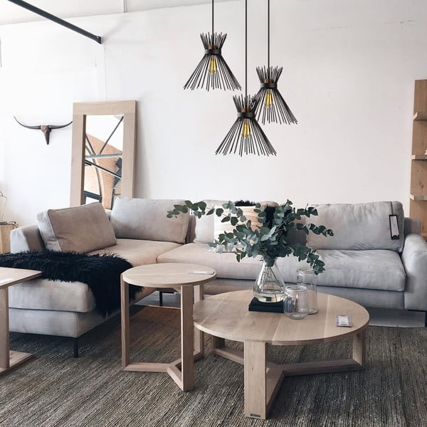 Čierne závesné svietidlo s kovovým tienidlom ø 63 cm Kirpi – Opviq lights-image-4