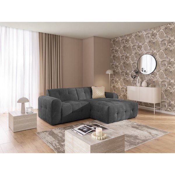 Tmavosivá rohová pohovka (pravý roh/s leňoškou) Melva – Ropez-image-1