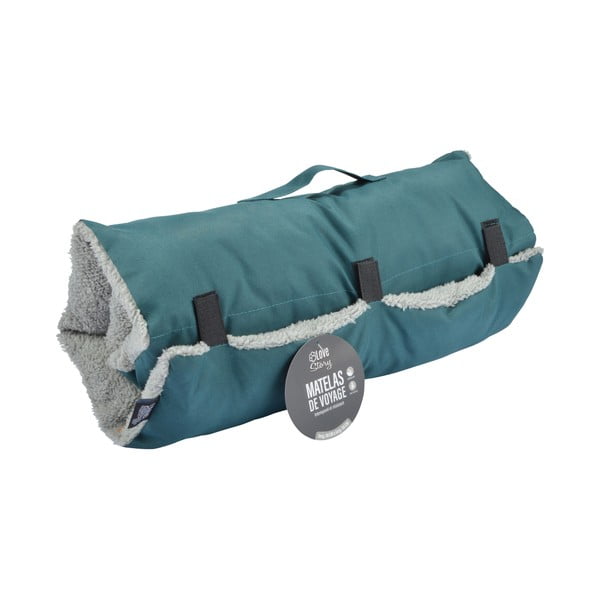 Modrý cestovný pelech pre psa s baránkom 80x50 cm Essentiel – Love Story