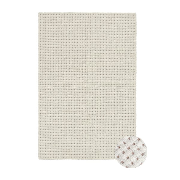 Slonovinový prateľný/ručne tkaný vlnený koberec 170x240 cm Unexpected Wool – Lorena Canals