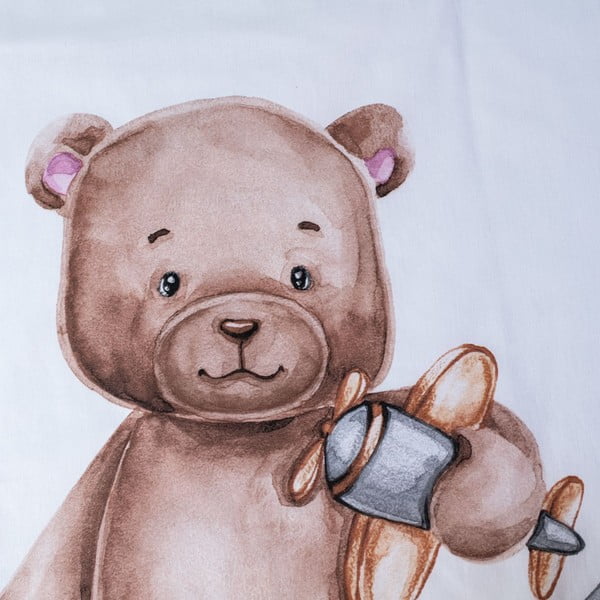 Bavlnené detské obliečky do postieľky 100x135 cm  Medvedík "Plane" – Jerry Fabrics-image-4