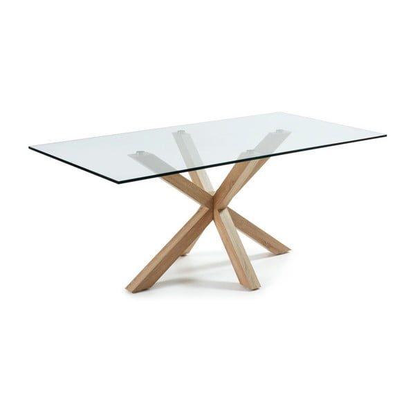 Jedálenský stôl s drevenou podnožou La Forma Arya, dĺžka 200 cm