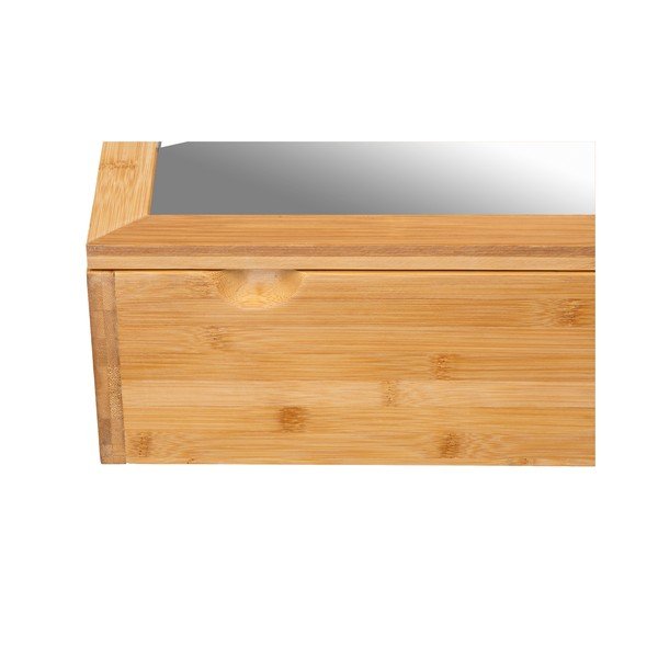 Kúpeľňová skrinka z bambusového dreva so zrkadlom Wenko Bambusa-image-1