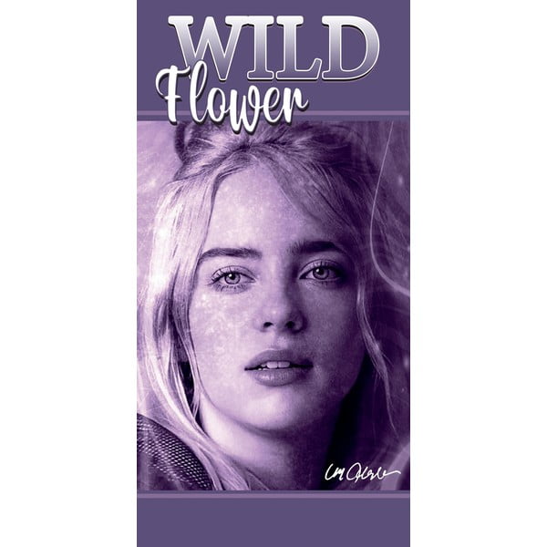 Fialová bavlnená detská osuška 70x140 cm Billie Eilish – Jerry Fabrics