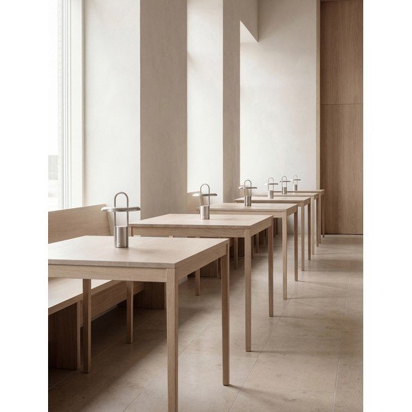 Nerezová LED so stmievačom stolová lampa v striebornej farbe (výška  25 cm) Pier – Stelton-image-2