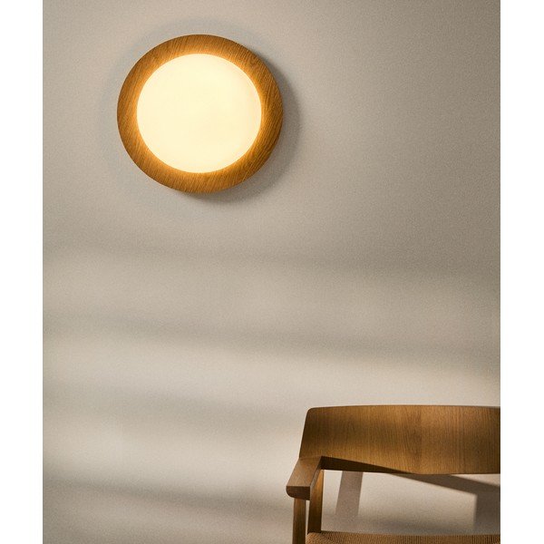 Kovové LED nástenné svietidlo v prírodnej farbe ø 40 cm Novae – Kave Home-image-1