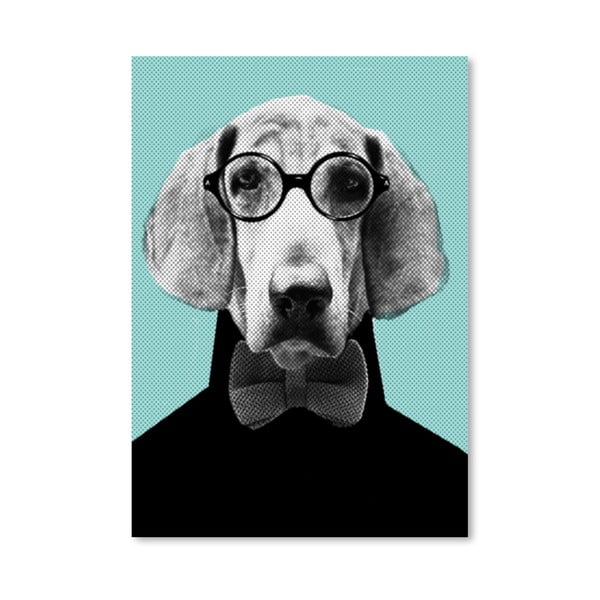 Plagát Americanflat Mr Italian Bloodhound The Hipster, 30 × 42 cm