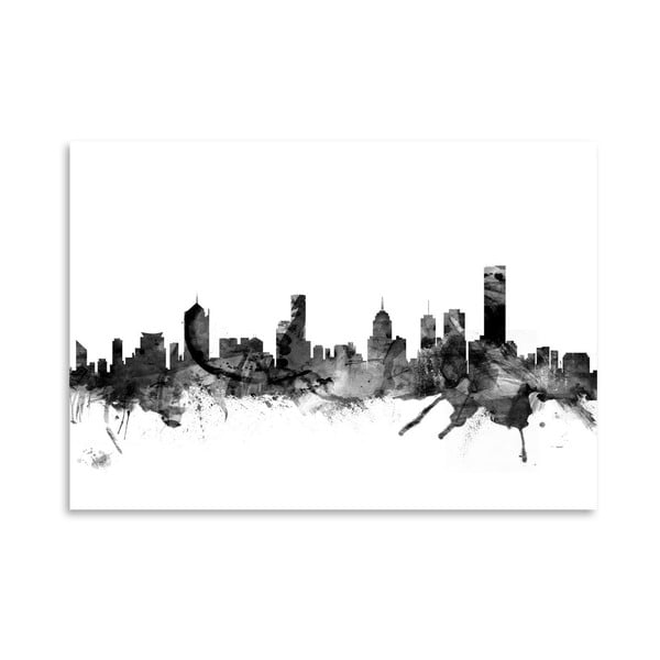 Plagát Americanflat Melbourne Skyline, 42 x 30 cm