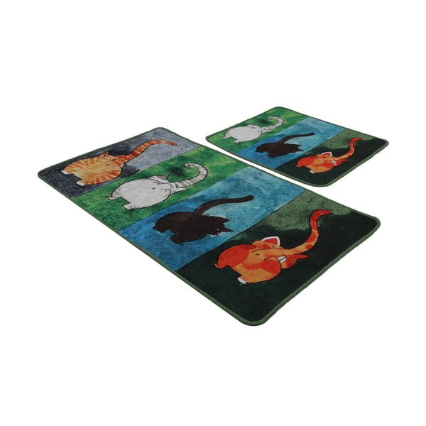 Kúpeľňové predložky v súprave 2 ks 60x100 cm Gatto Carino – Foutastic-image-4