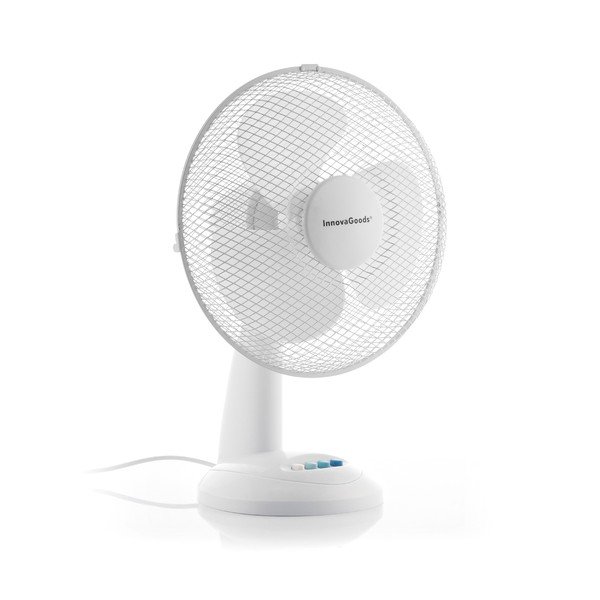Biely stolový ventilátor InnovaGoods, ø 30 cm