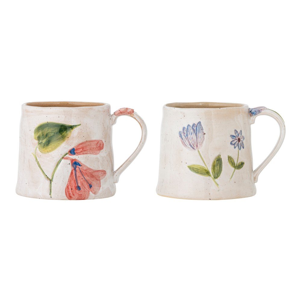 Krémovobiele keramické hrnčeky v súprave 2 ks 430 ml Camilla – Bloomingville