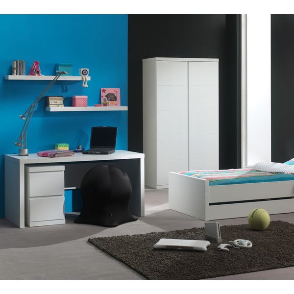 Biely písací stôl Vipack Lara, dĺžka 70 cm-image-1