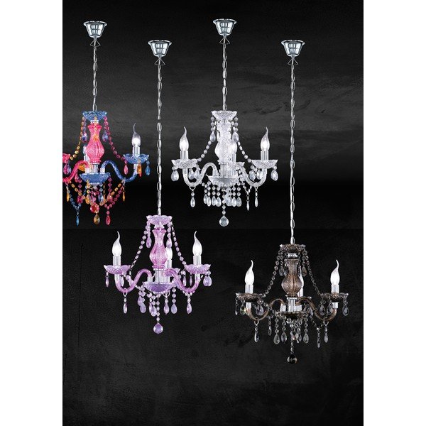 Kovové závesné svietidlo s tienidlom z akrylového skla ø 46 cm Lüster – Reality-image-3