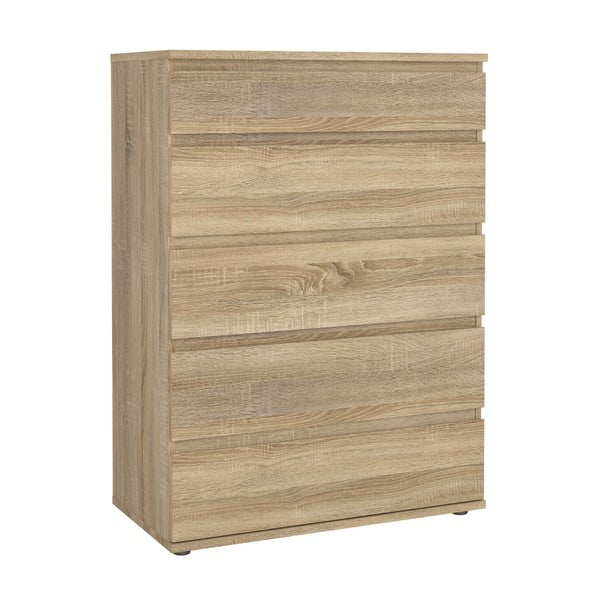 Vysoká komoda v dekore duba v prírodnej farbe 77x107 cm Nova – Tvilum-image-2