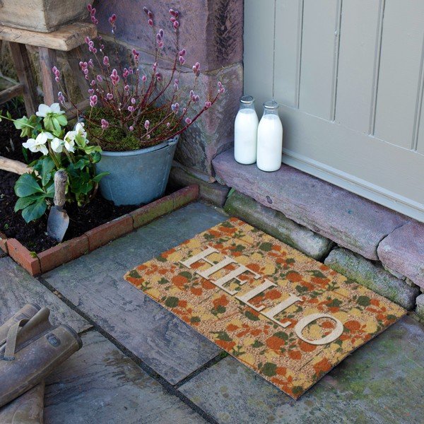 Rohožka z kokosového vlákna 40x60 cm Hello Floral – Artsy Doormats-image-3