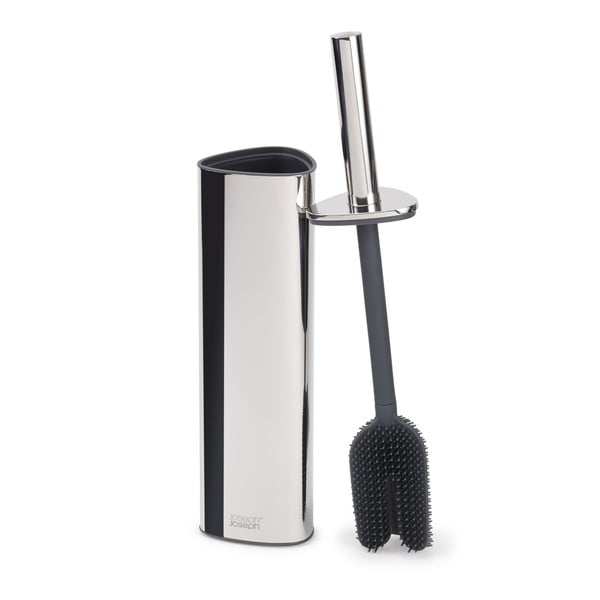 WC kefa z nehrdzavejúcej ocele v striebornej farbe Flex – Joseph Joseph-image-4