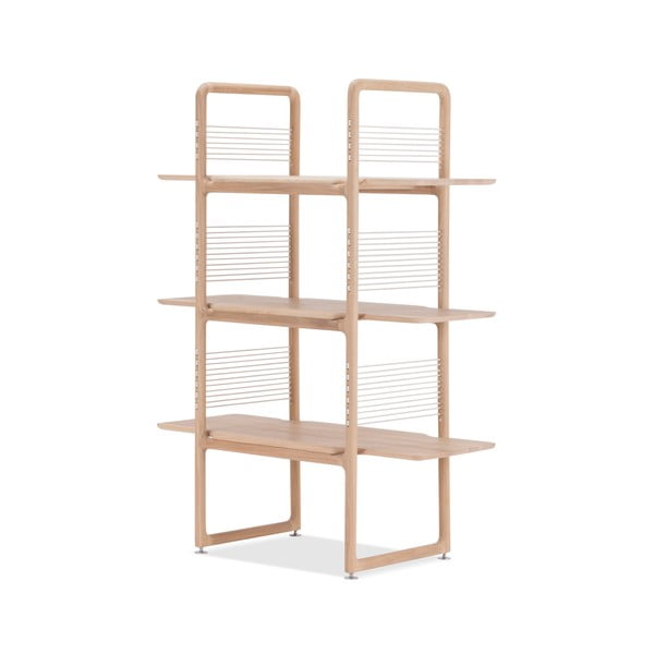 Knižnica z masívneho dubového dreva Gazzda Muse, výška 140 cm-image-1