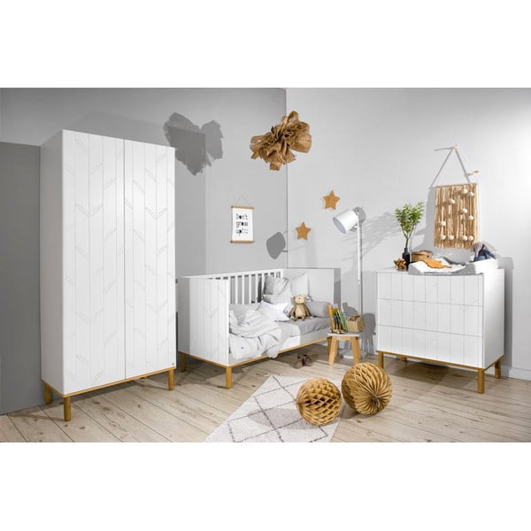 Biela detská komoda BELLAMY Toteme Botanic-image-4